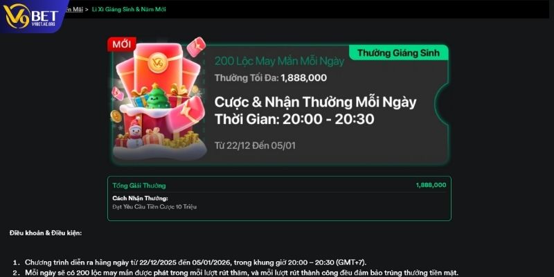 Lợi ích của chương trình khuyến mãi V9BET